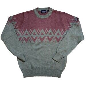 Wrangler Womens SZ S pullover Sweater argyle Casual Winter Fall Cozy wool blend